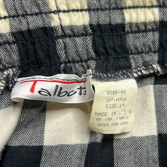 Vintage 90s Talbots Plaid Checkered Maxi Skirt Pleated Belted Dark Academia Goth - Picture 4 of 7